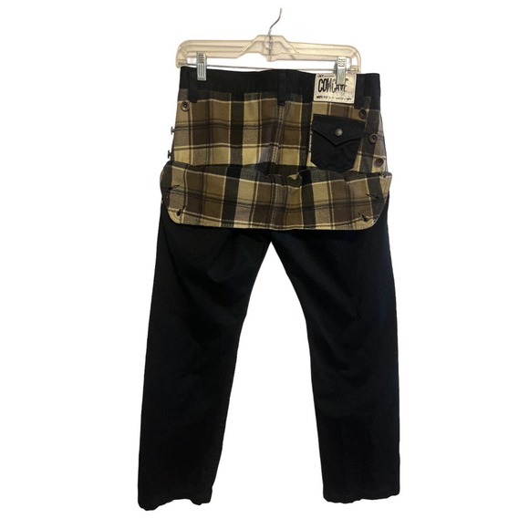 CNCV Concave Attempt Jeans Mens Size Small 31 / 28 Punk Style Japan Black Plaid
